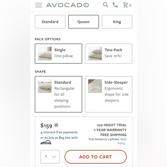 Avocado Green Pillow- Adjustable Organic Bed Pillows - Picture 8 of 8